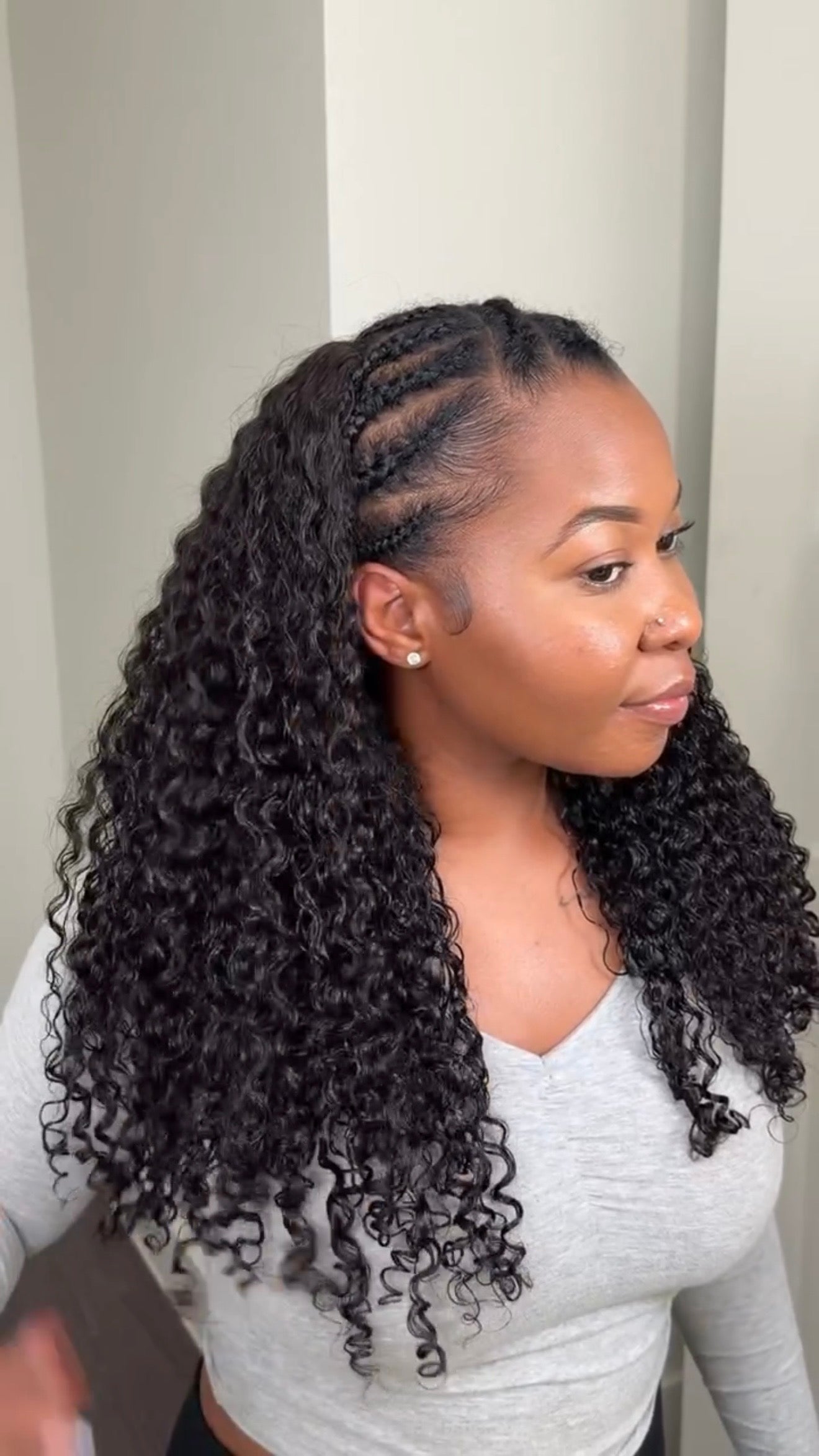 Mia - 24” Burmese Curly Half Wig